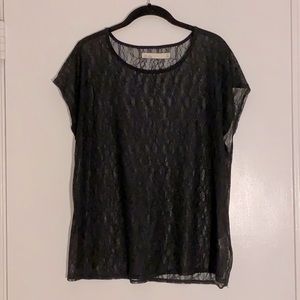 Madewell Hi-Line medium lace detail shirt